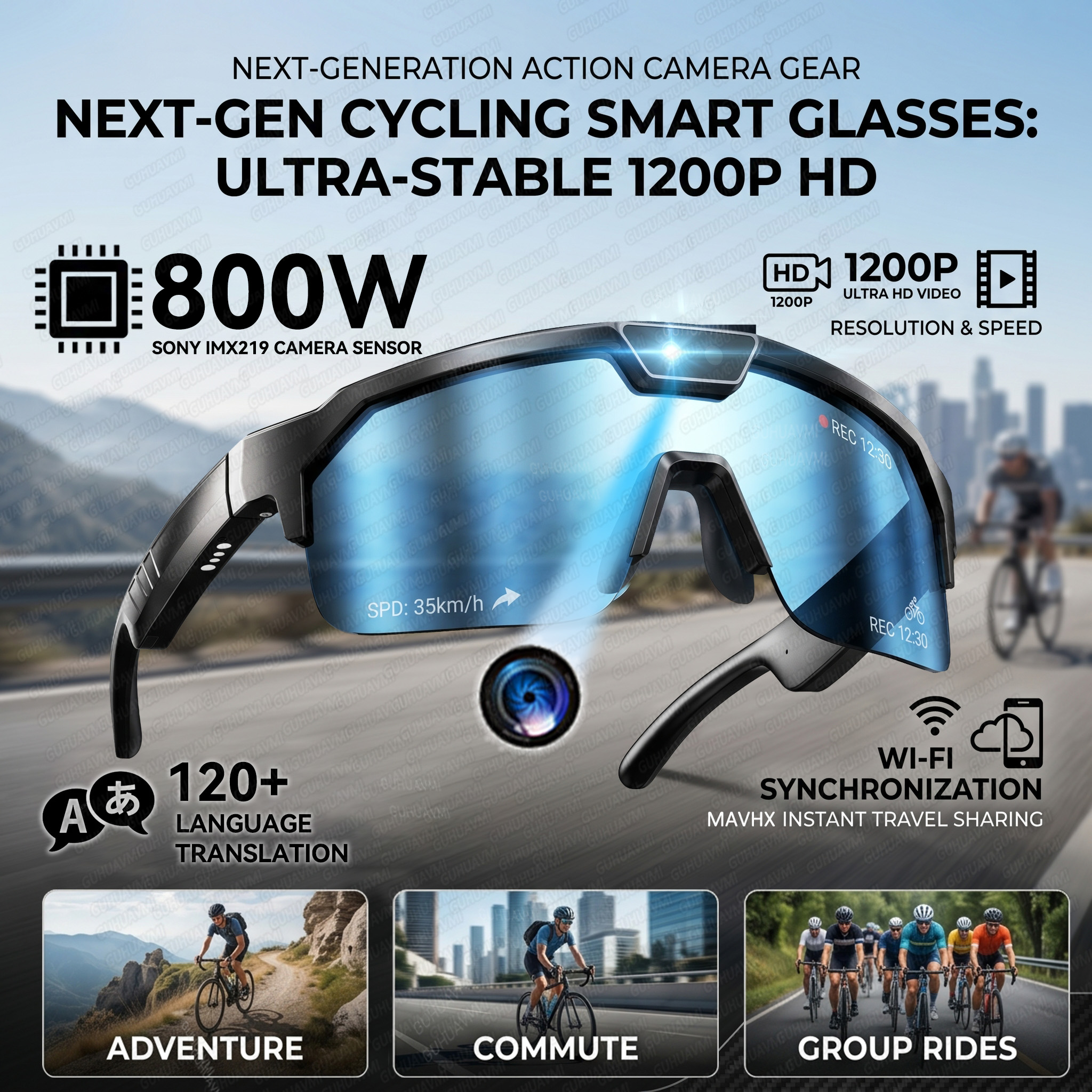 Smart Glasses Lens - Smart Glasses with 4K HD Anti-Shake