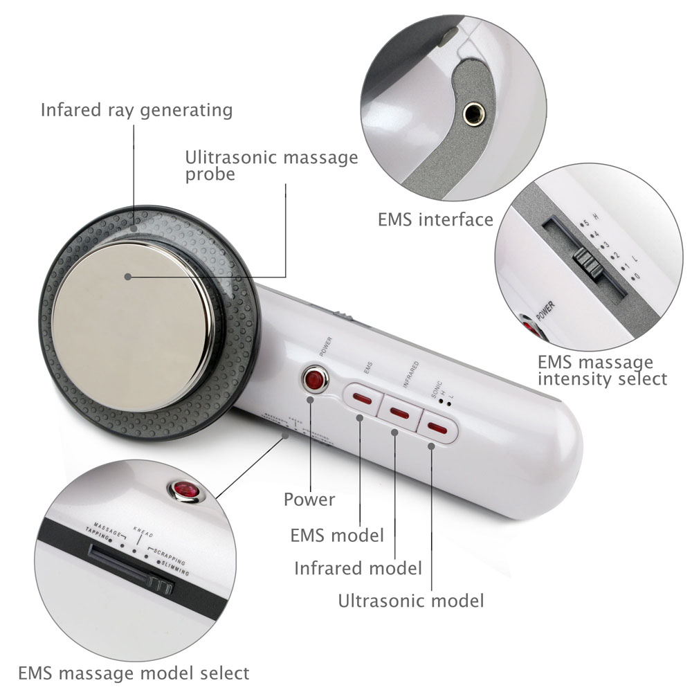 3 in 1 Ultrasonic Cavitation E - Galvanic Skin Sensor review and price