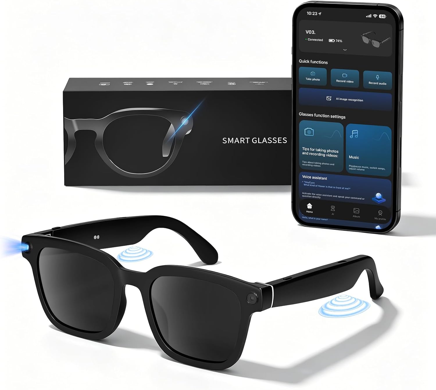 HD Camera Bluetooth Smart Glas - Smart Glasses Lens review and price