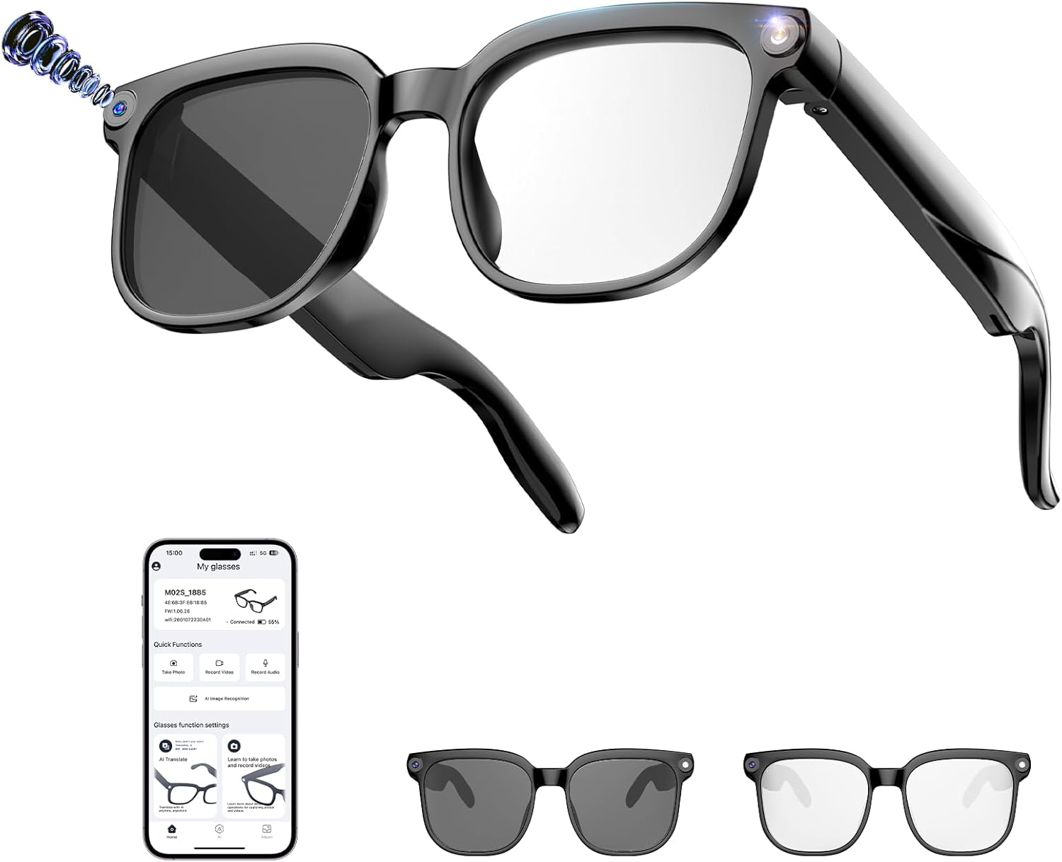 AI Smart Glasses: 8MP Camera,  - Smart Glasses Lens review and price