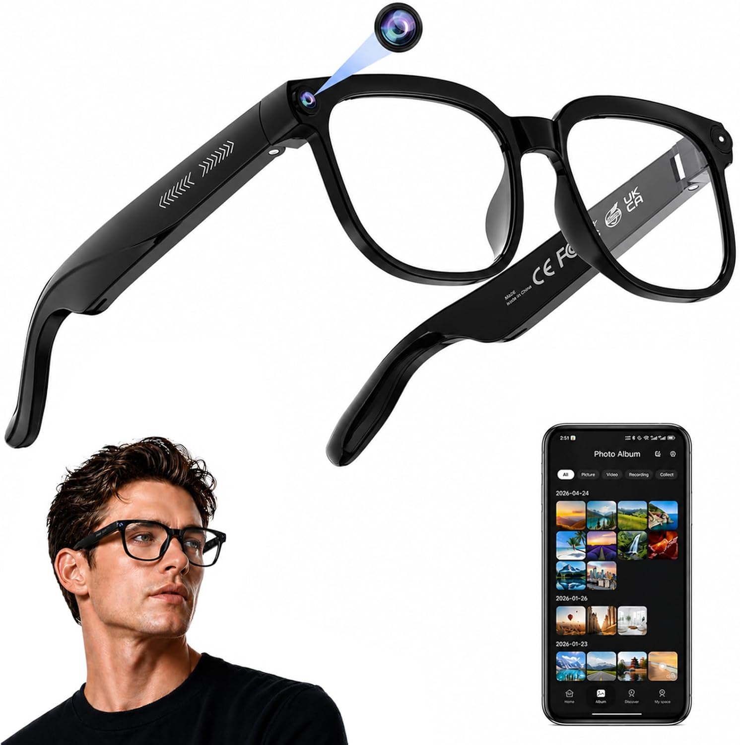 AI Smart Glasses: 4K Camera, R - Smart Glasses Lens review and price