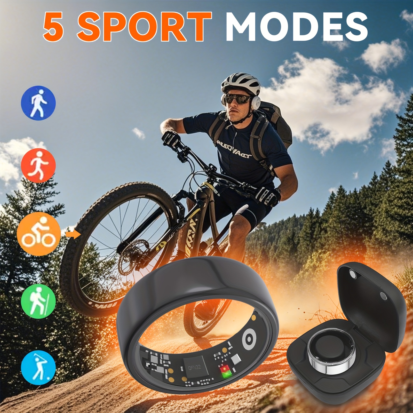 Smart Ring Men Women with Char - Temperature Ring Skin review and price