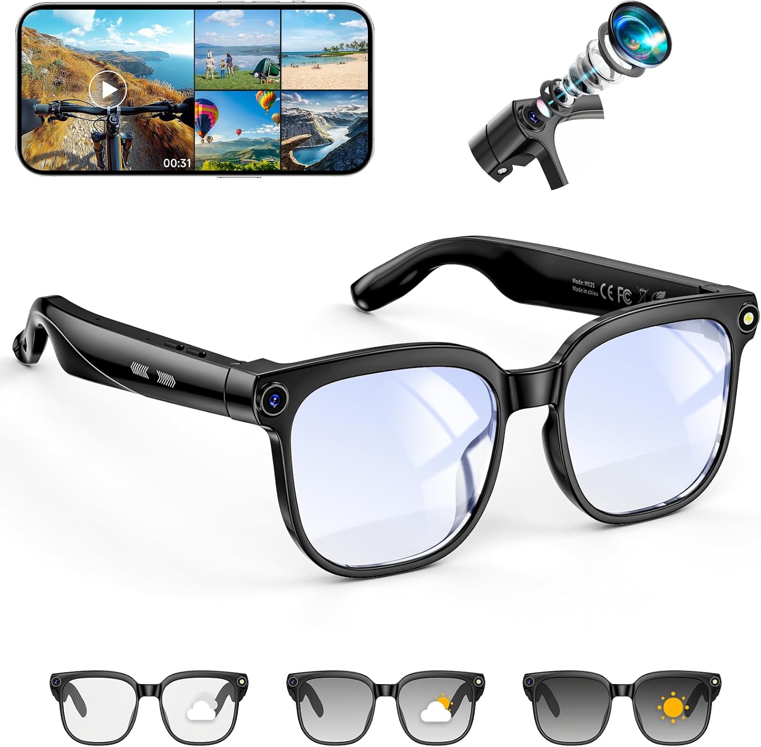 8MP Camera Smart Glasses: 4K P - Smart Glasses Lens review and price